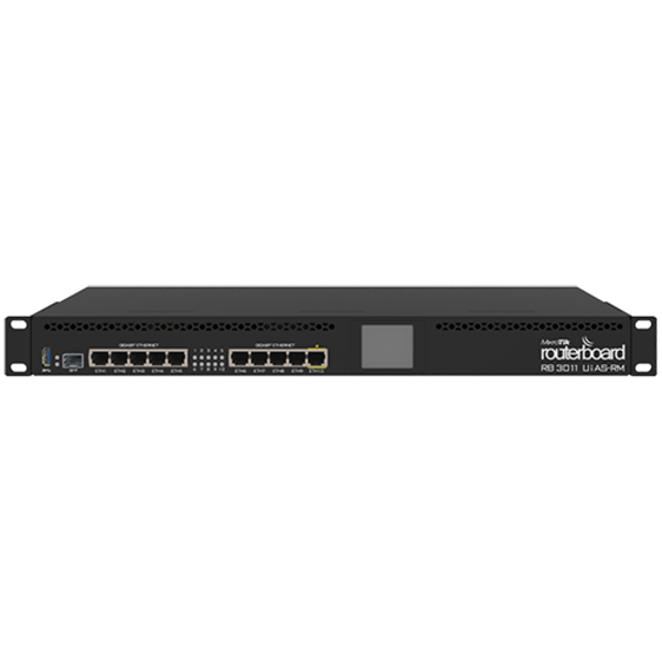 MikroTik Ethernet Router RB3011UiAS-RM Front