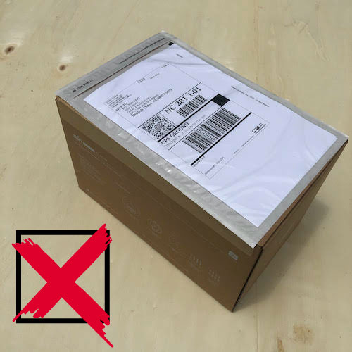 Unacceptable Return Label on Product Box 2